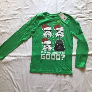 Kids Star Wars Christmas Long Sleeved T-shirt Size Medium
